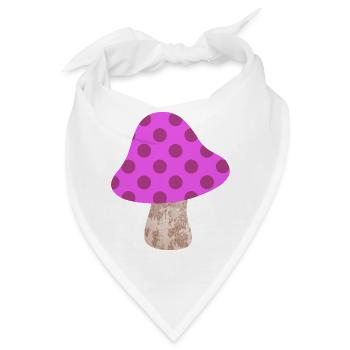 Pilz Dots Muster Punkte pink Kinderzimmer Glück - Bandana - Weiß - Vorne