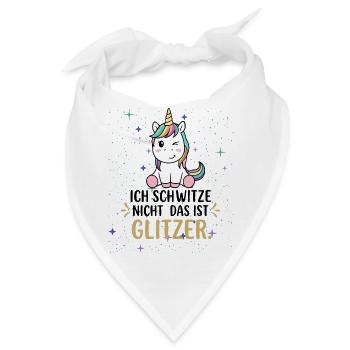 Einhorn Schwitze Nicht Das Ist Glitzer Sport Gym - Bandana - Weiß - Vorne