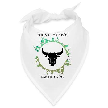 Mein Sternzeichen ist Stier - Bandana - Weiß - Vorne