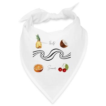 fruity summer - Bandana - Weiß - Vorne