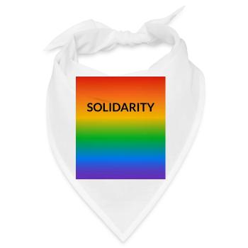Solidarity Rainbow LGBT Ally Pride Allianz - Bandana - Weiß - Vorne
