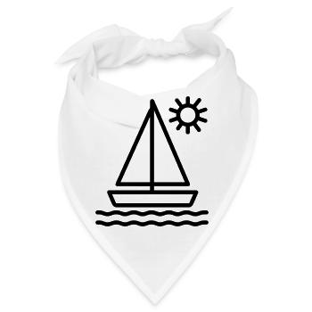Segelschiff - Bandana - Weiß - Vorne