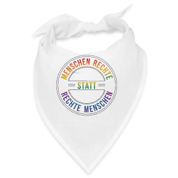 Menschenrechte Shirt Sticker für Aktivisten - Bandana - Weiß - Vorne