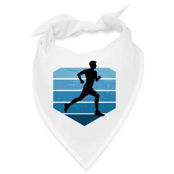 Geschenkidee für einen Running mit Running - Bandana - Weiß - Vorne