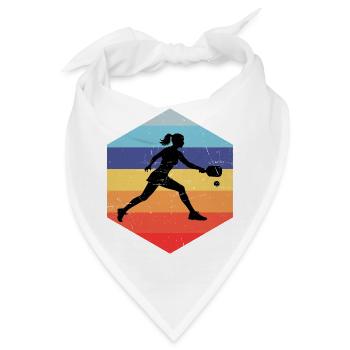 Pickleball scene Geschenk für Pickleballsport Fans - Bandana - Weiß - Vorne