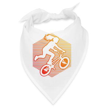 Geschenkidee für die BMX-Riderin mit Freestyle-BMX - Bandana - Weiß - Vorne