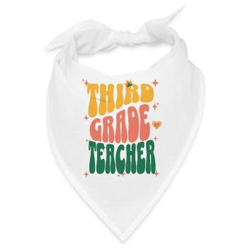 Lehrerin der dritten Klasse - Bandana - Weiß - Vorne