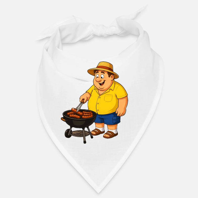 Grillen mit Strohut Bandana