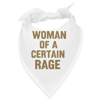 Frau mit bestem Zorn - Bandana - Weiß - Vorne