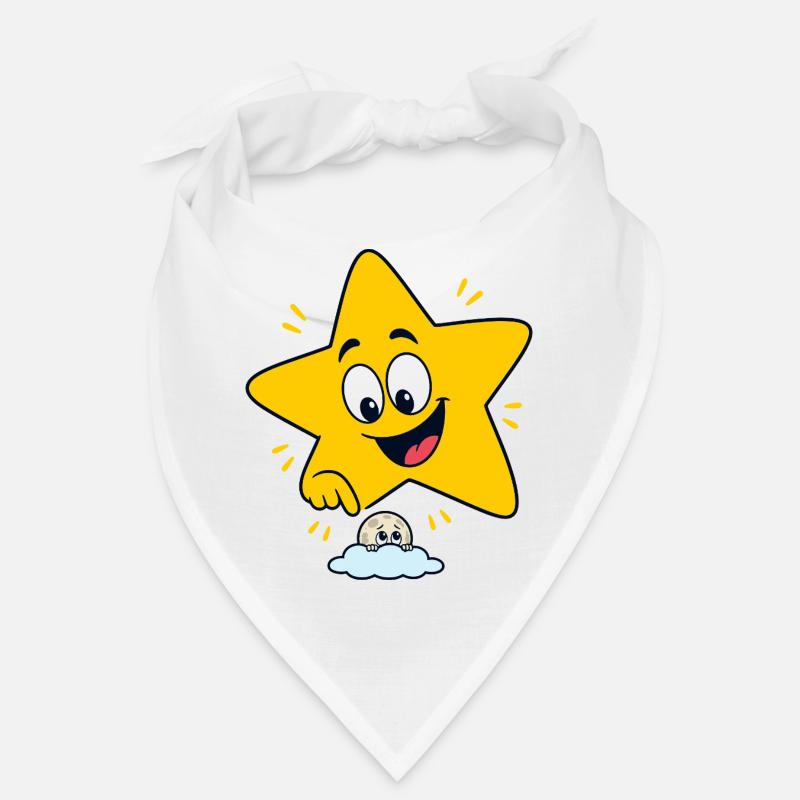 Cheerful star over cloud Bandana