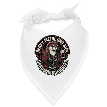 Heavy Metal Otter - Bandana - Weiß - Vorne