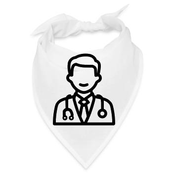 Arzt - Bandana - Weiß - Vorne