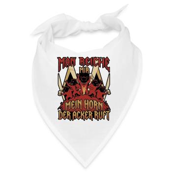 Heavy Metal Wildschwein Festival Rocker - Bandana - Weiß - Vorne