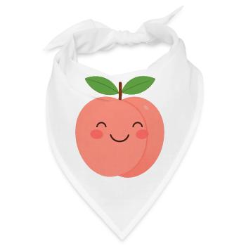 Fröhlicher Pfirsich Print - Bandana - Weiß - Vorne