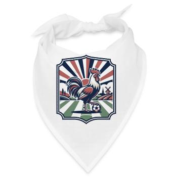 Französischer Gockel Grafik Vintage Stil - Bandana - Weiß - Vorne