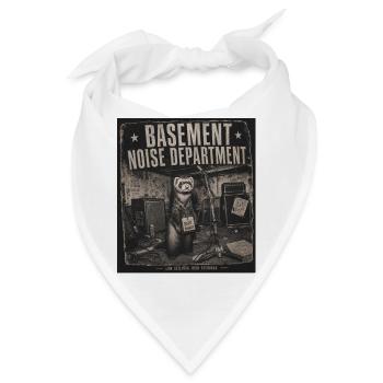 Basement Noise Department Punk Ferret Motiv LoFi - Bandana - Weiß - Vorne