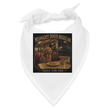 Golden Retriever Diner Retro Geschenk Vintage Art - Bandana - Weiß - Vorne