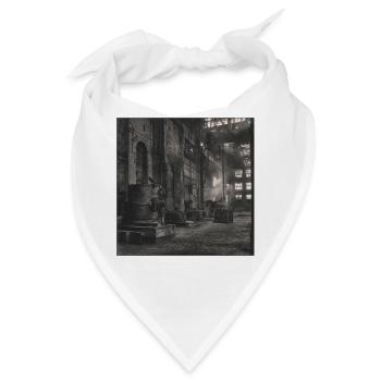 Lost Places Fabrik Retro Raben Animal Crime Ruine - Bandana - Weiß - Vorne