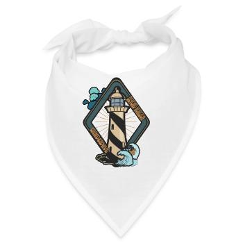 Leuchtturm Jenseits des Horizonts - Bandana - Weiß - Vorne
