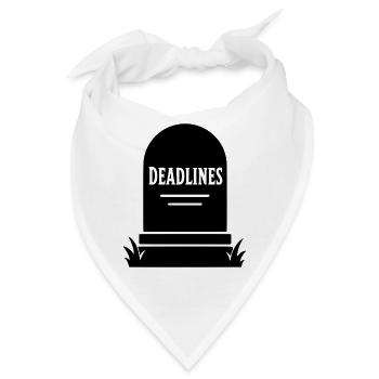 Deadlines Grabstein Büro - Bandana - Weiß - Vorne