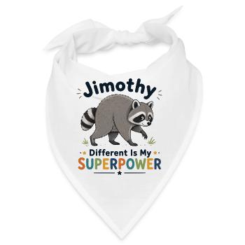 Jimothy Anders ist meine Superkraft - Bandana - Weiß - Vorne