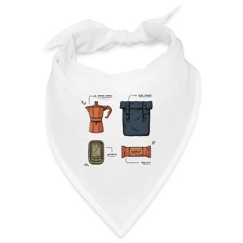 Bikepacking Gear Zubehör - Bandana - Weiß - Vorne