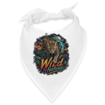 Tropische Bengal Katze mit Blitz - Bandana - Weiß - Vorne