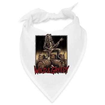 80er Heavy Metal Wild und Gierig Bier Festival - Bandana - Weiß - Vorne
