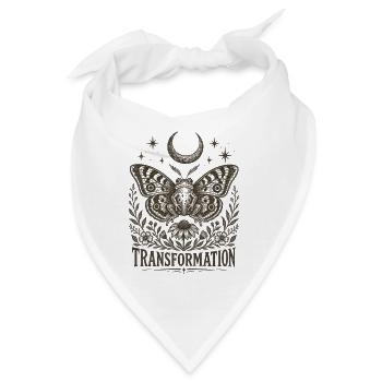 Transformation Schmetterling Mond Mystik Neubeginn - Bandana - Weiß - Vorne