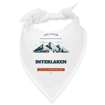 Interlaken Jungfrau Vintage Reiseabzeichen - Bandana - Weiß - Vorne