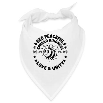 Biene Botschaft für Frieden Liebe Einheit - Bandana - Weiß - Vorne