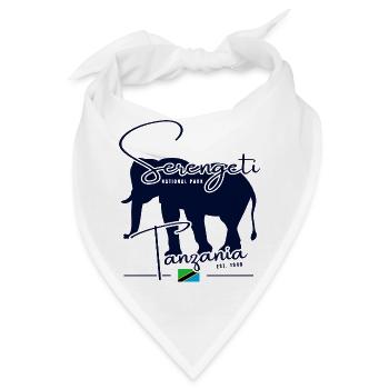 Serengeti National Park ElefantTanzania - Bandana - Weiß - Vorne