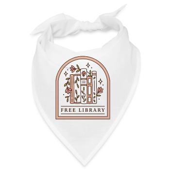 Kostenlose Bibliotheks-Nachbarschaftsbuchbox - Bandana - Weiß - Vorne