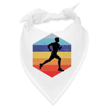 Geschenkidee für einen Running mit Running - Bandana - Weiß - Vorne