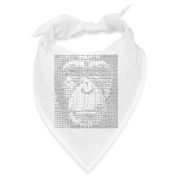 Affen-ASCII-Gesicht - Bandana - Weiß - Vorne