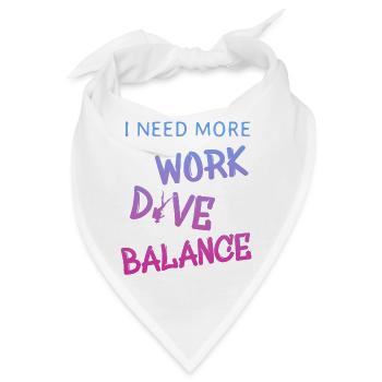 Work-Life Balance Tauchen Diving - Bandana - Weiß - Vorne