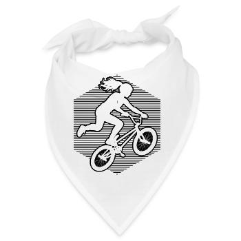 Freestyle-BMX Geschenk für eine Freestyle-Fahrerin - Bandana - Weiß - Vorne