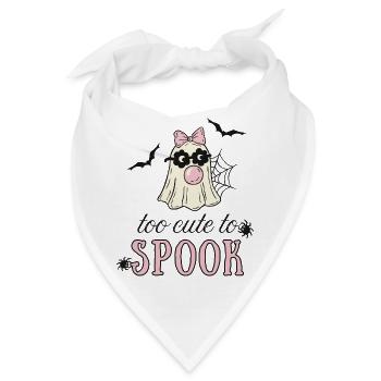 Too Cute to Spook – Geist mit rosa Schleife - Bandana - Weiß - Vorne