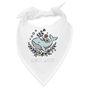 Sanfte Gewässer Blütenmeer - Bandana - Weiß - Vorne