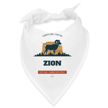 Zion Nationalpark Sandstone Canyon - Bandana - Weiß - Vorne