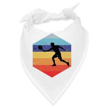 Geschenkidee für den Doppelspieler mit Racketsport - Bandana - Weiß - Vorne