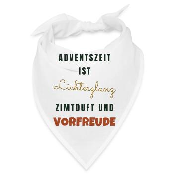 Adventszeit Lichterglanz Zimtduft - Weihnachten - Bandana - Weiß - Vorne