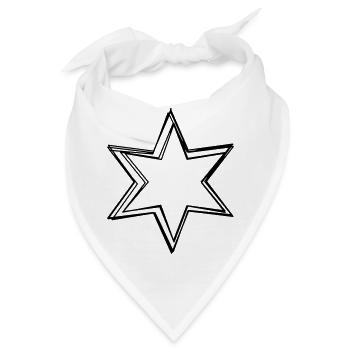 Ausstecher handgezeichnet - Bandana - Weiß - Vorne