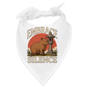 Embrace Silence Capybara – Zen Nature Design - Bandana - Weiß - Vorne