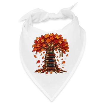  Baum des Wissens aus Büchern - Bandana - Weiß - Vorne