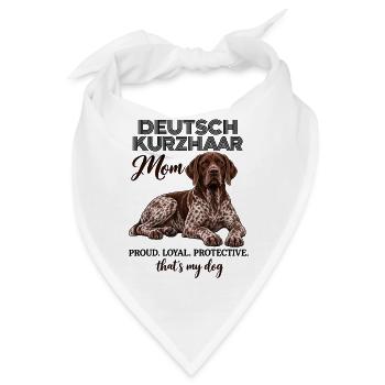 Deutsch Kurzhaar Mom Proud Loyal Protective - Bandana - Weiß - Vorne
