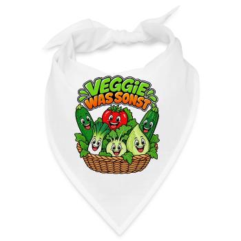 Veggie Was Sonst Gemüse - Bandana - Weiß - Vorne