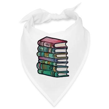 Lebendige gestapelte Buchmontage - Bandana - Weiß - Vorne