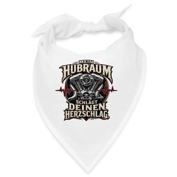 Trike Hubraum Biker Spruch - Bandana - Weiß - Vorne