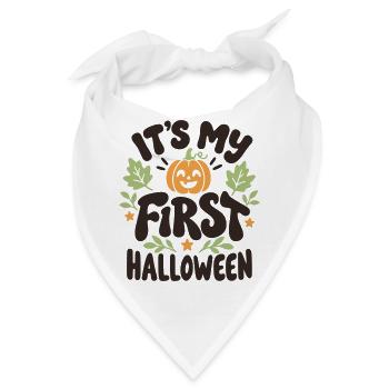Es ist mein erstes süßes Halloween-Kürbisbaby - Bandana - Weiß - Vorne